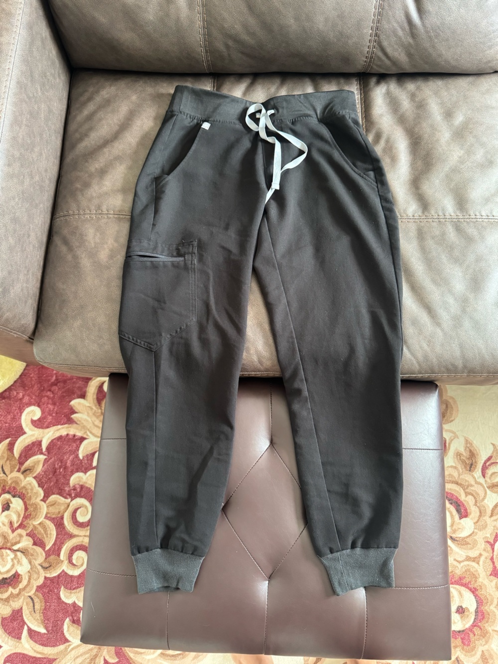 Women FIGS Black Casual Drawstring Pants